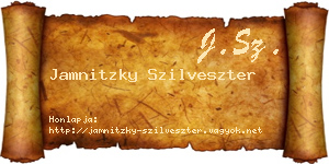 Jamnitzky Szilveszter névjegykártya
