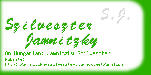 szilveszter jamnitzky business card